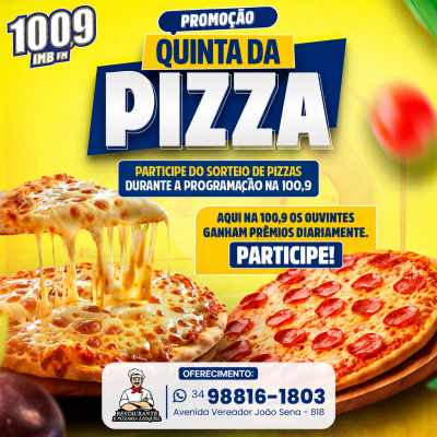 PROMOÇÃO QUINTA DA PIZZA 